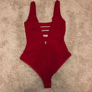 RED BODYSUIT SIZE S